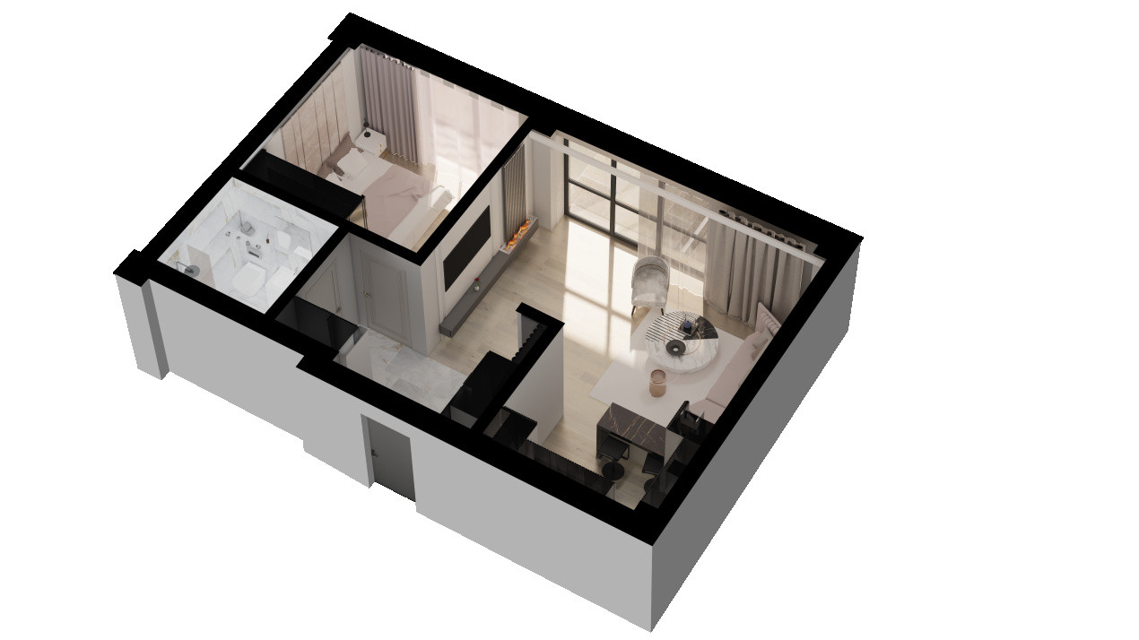 Apartament 2 Camere , 61,45 mp - Falticeni, Centru