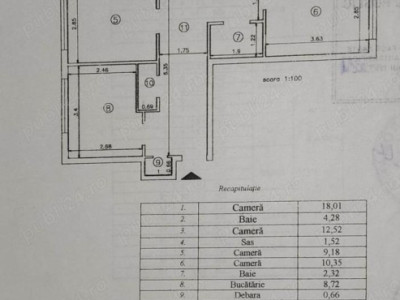 Apartament cu 4 camere Decomandat situat in Nicolina 1