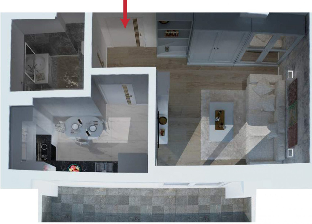 Apartament cu 1 camera in Complex Rezidential nou, zona Frumoasa, intabulat