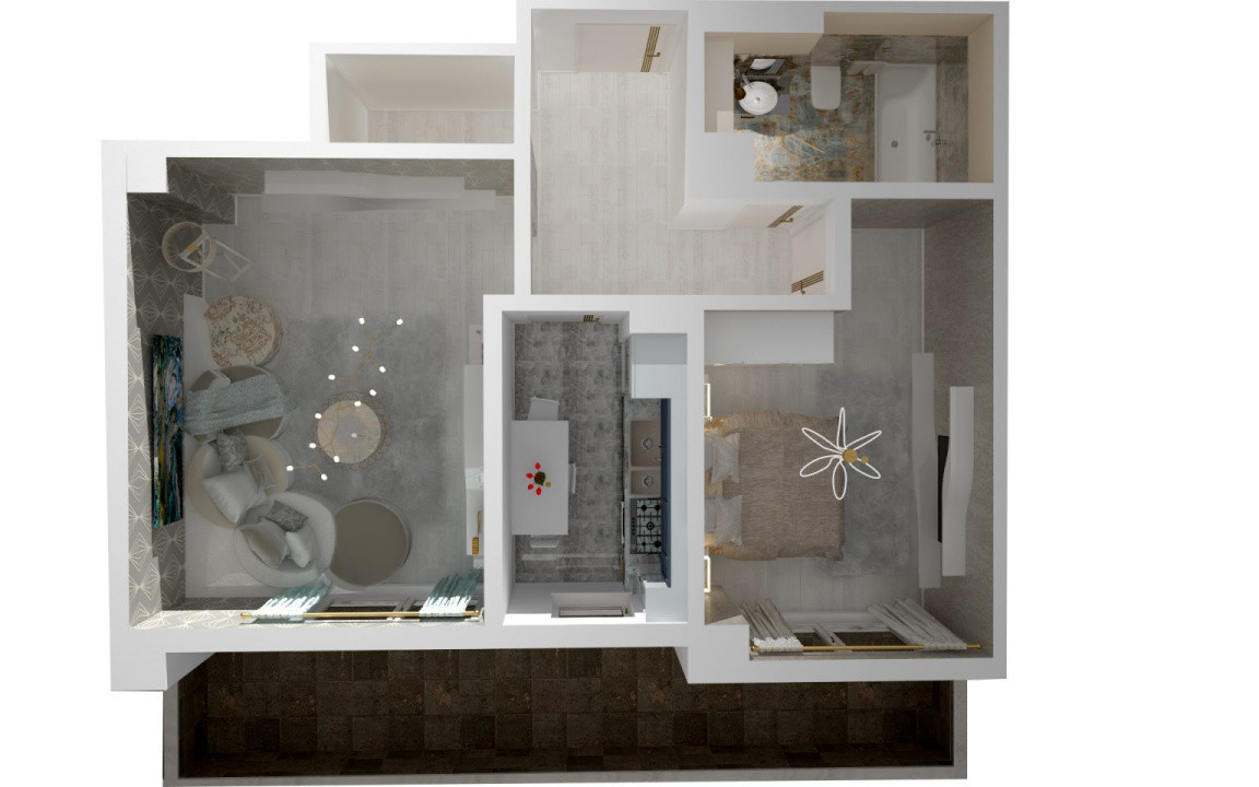 Apartament cu 2 camere decomandate bloc nou, intabulat, in Frumoasa!