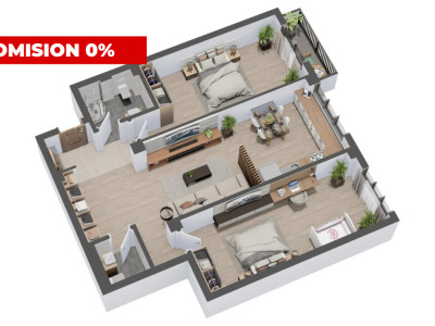 Apartament 3 camere | 78 mp | Etaj 2 | Parcare inclusă | Valea Lupului