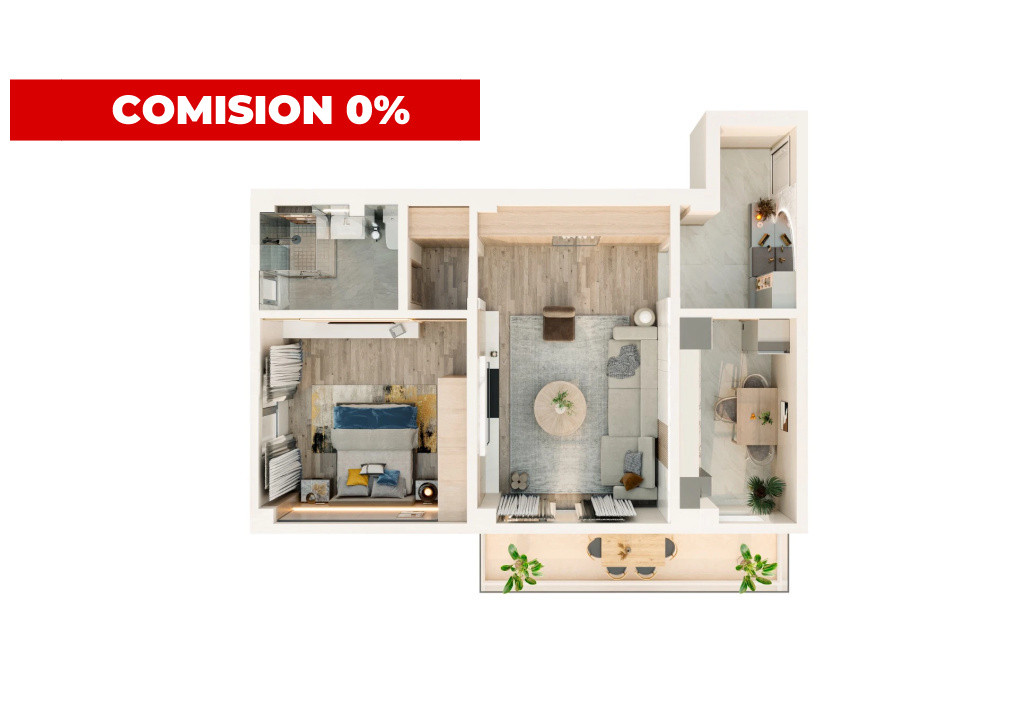 Apartament 2 camere 63 mp utili | Bloc nou | Parcare | 99.000€ | Valea Lupului