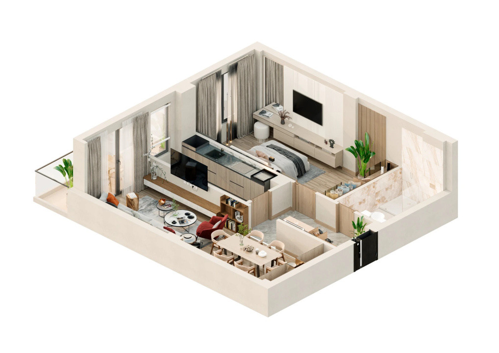 Apartament 2 camere 60 mp utili | Bloc nou | Parcare | 99.000€ | Valea Lupului